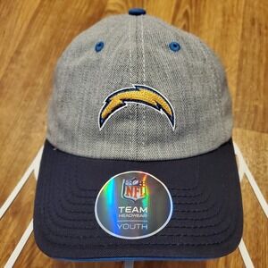 Los Angeles Chargers Hat Cap Boys Strapback Gray NFL Team Apparel‎ New